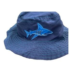 Infant Kid's Blue Reversible Shark Bucket Hat Sun Hat
